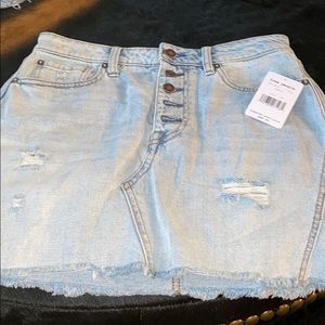 Free People Jean skirt